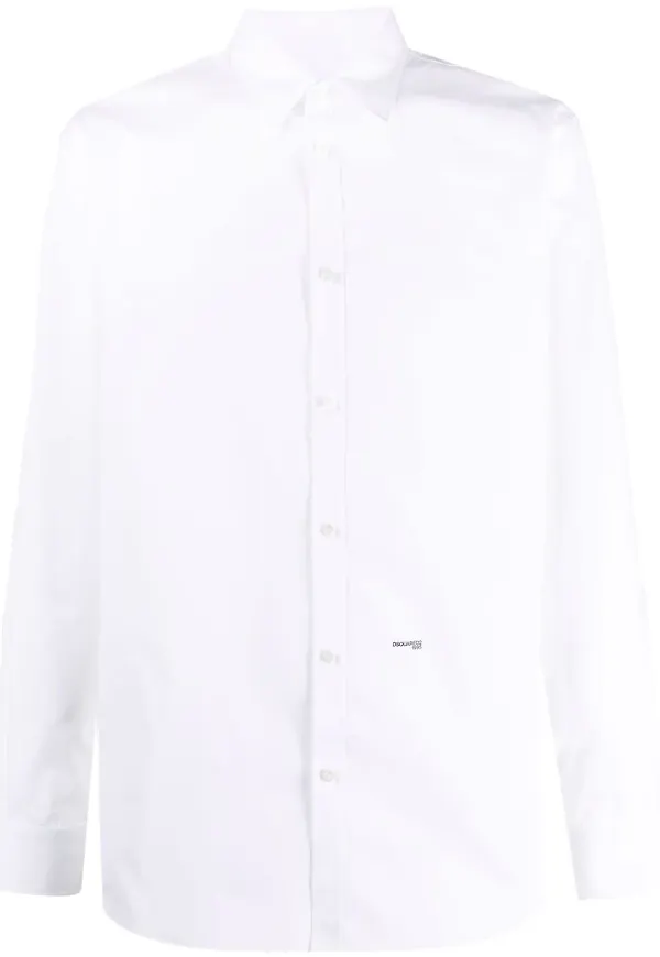 Dsquared2 skjorta med broderad logotyp - Vit