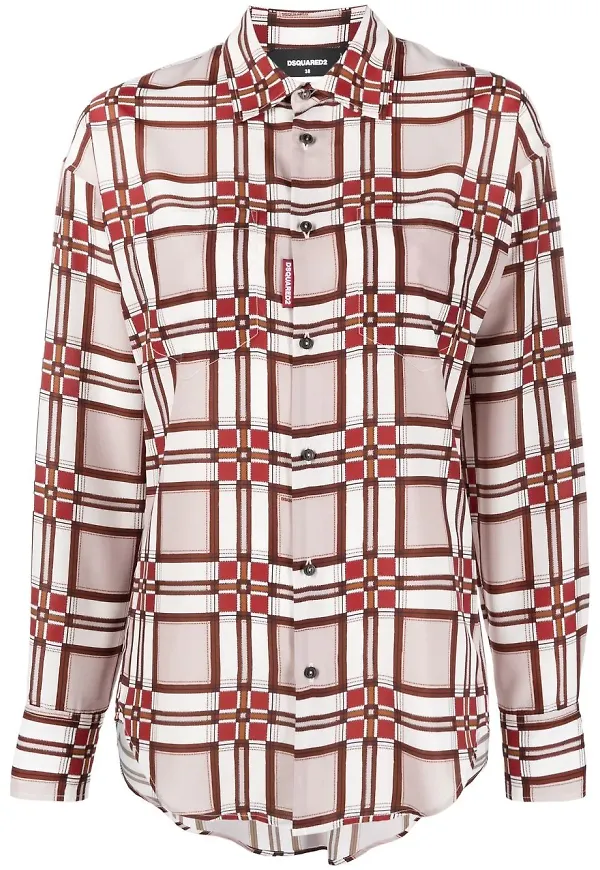 Dsquared2 skjorta med geometriskt tryck - Grå