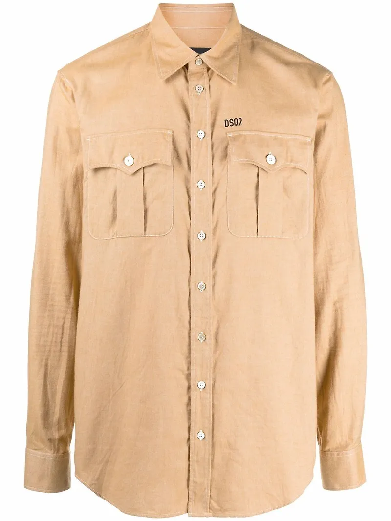 Dsquared2 skjorta med logotyp - Gul