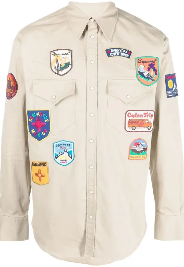 Dsquared2 skjorta med logotypmärke - Neutral