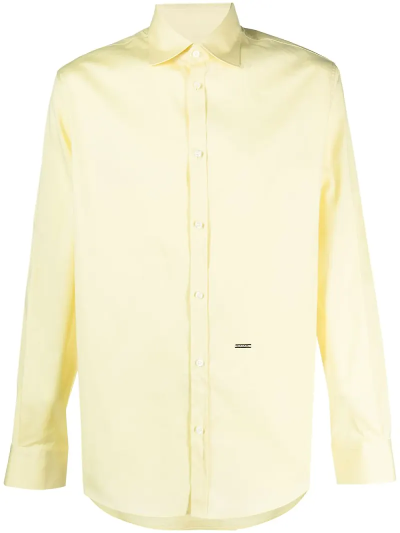 Dsquared2 skjorta med logotypplakett - Gul
