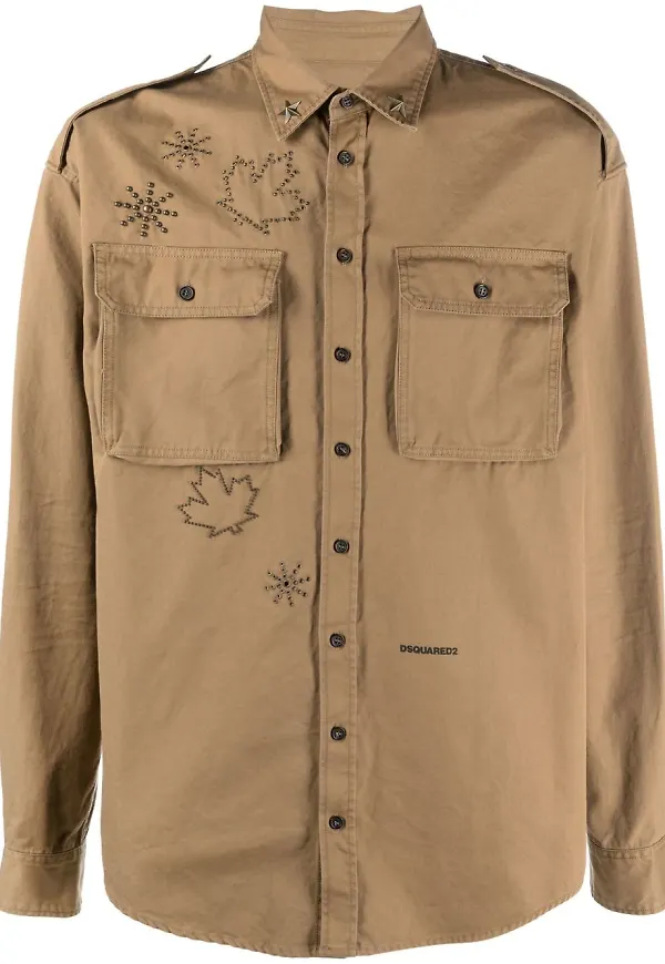 Dsquared2 skjorta med nitar - Neutral