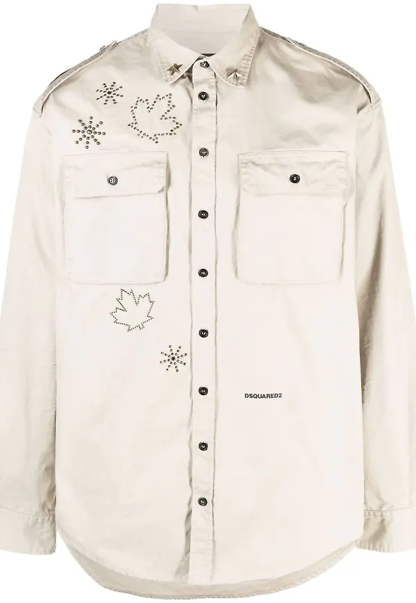 Dsquared2 skjorta med nitar - Neutral