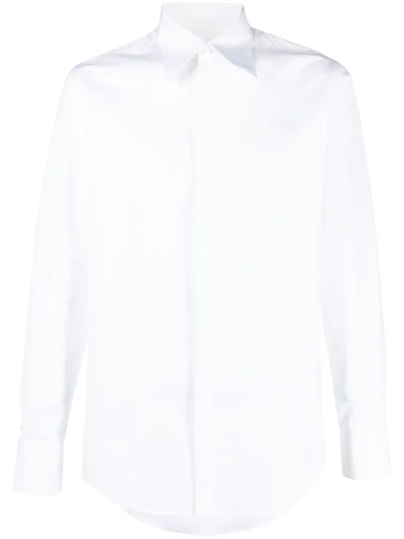 Dsquared2 skjorta med spetsig krage - Vit