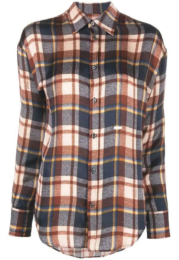 Dsquared2 skotskrutig skjorta - Neutral