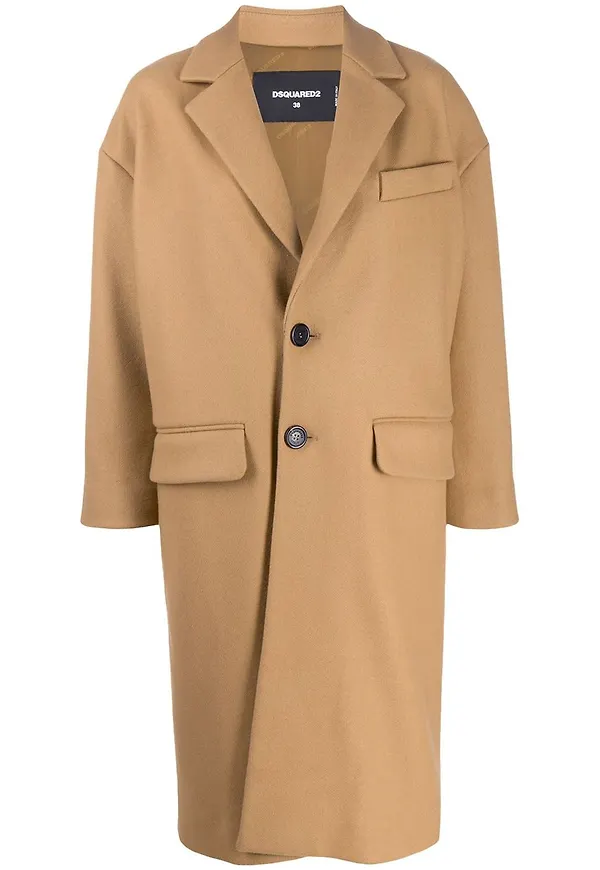 Dsquared2 skräddad enkelknäppt kappa - Neutral