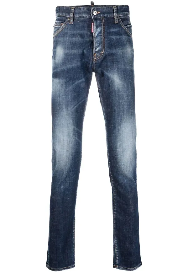 Dsquared2 slim fit-jeans med blekt effekt - Blå