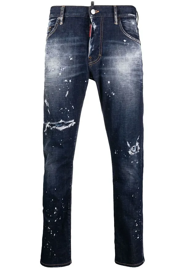 Dsquared2 slim fit-jeans med slitning - Blå