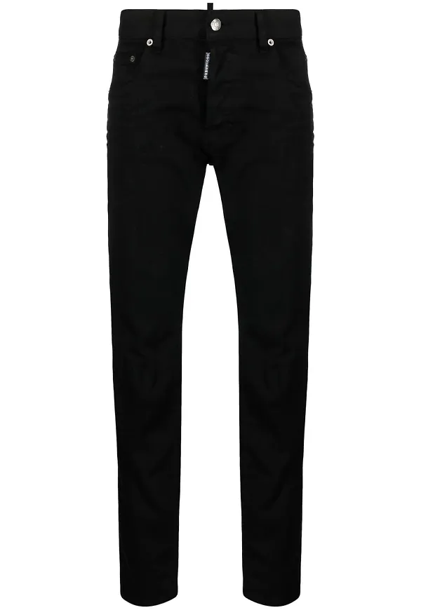 Dsquared2 slim fit-jeans med slitning - Svart