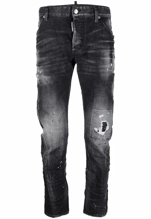 Dsquared2 slim fit-jeans med slitning - Svart