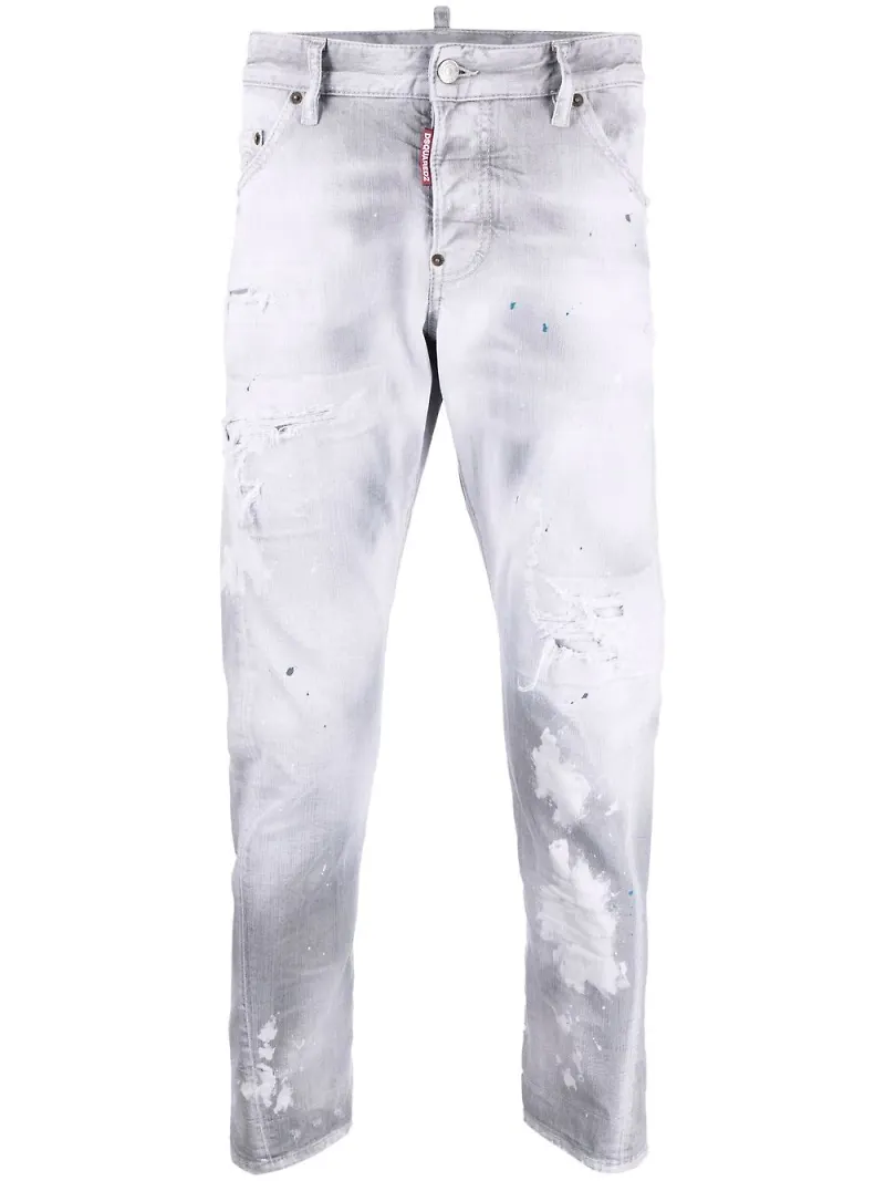 Dsquared2 slitna jeans med grå tvätt