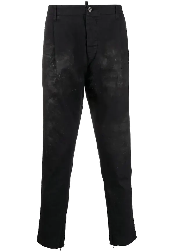 Dsquared2 slitna smala byxor - Svart