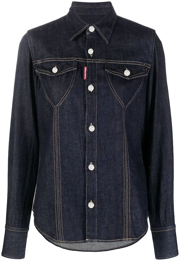 Dsquared2 smal jeansskjorta - Blå