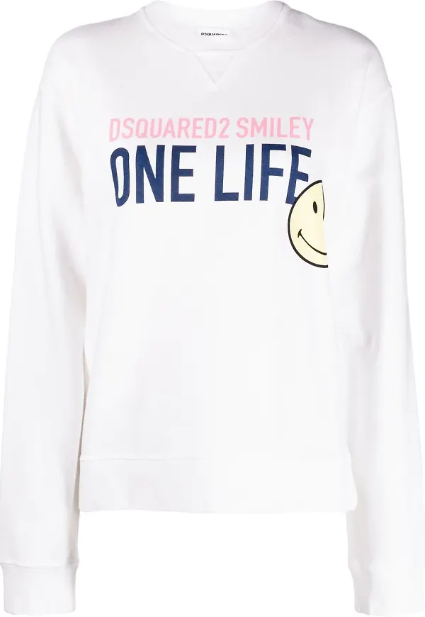 Dsquared2 Smiley Cool sweatshirt - Vit