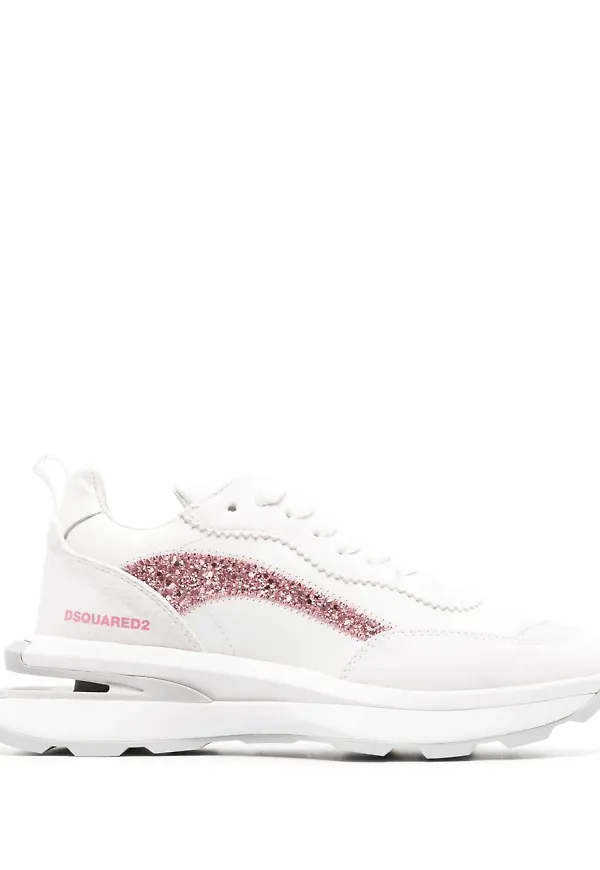 Dsquared2 sneakers med gummisula - Vit