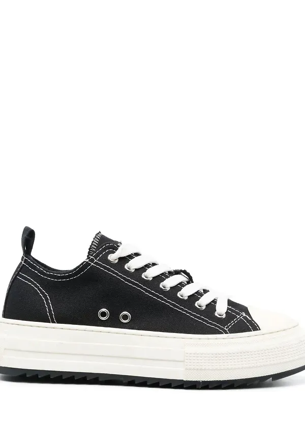 Dsquared2 sneakers med kontrastsöm - Svart