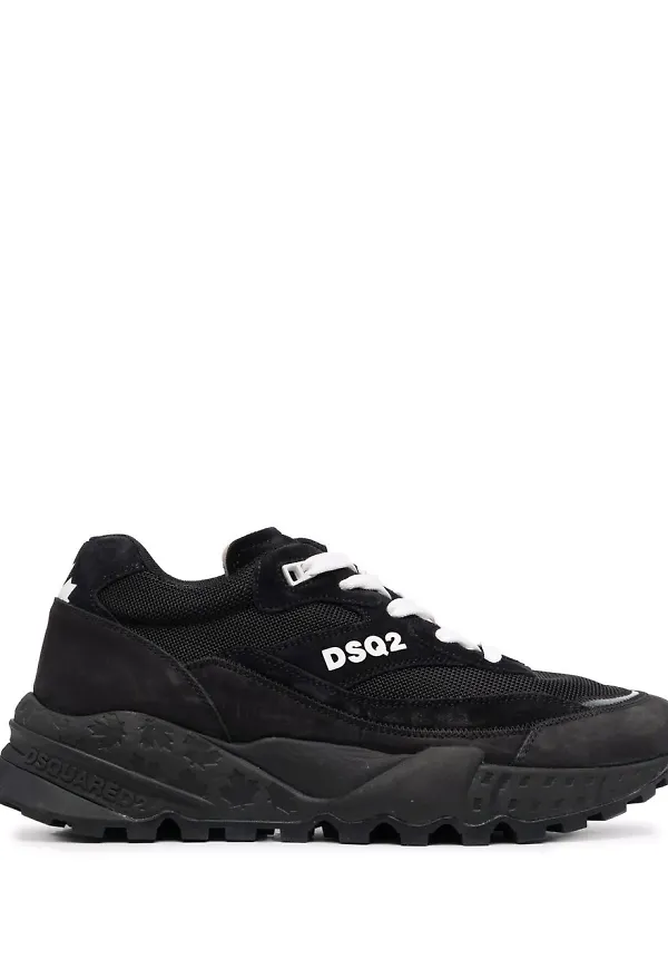 Dsquared2 sneakers med panel - Svart