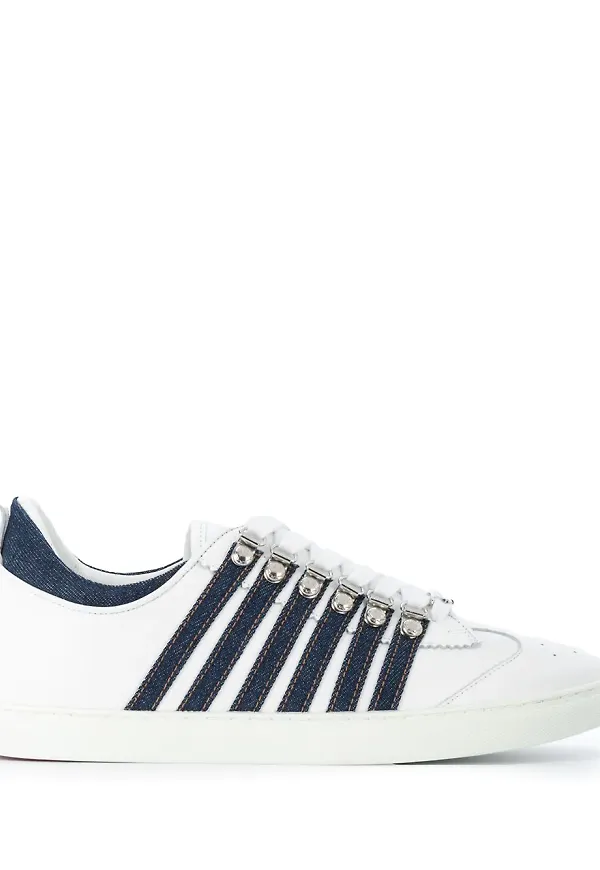 Dsquared2 sneakers med sidorand - Vit