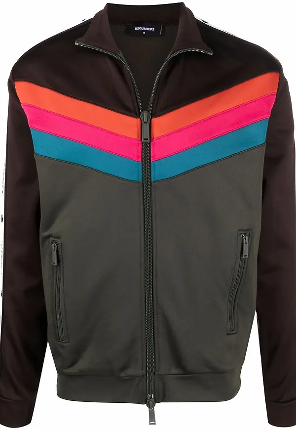 Dsquared2 sportjacka med dragkedja - Brun