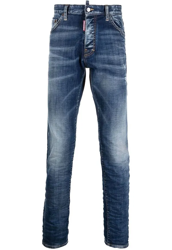 Dsquared2 stentvättade skinny-jeans - Blå