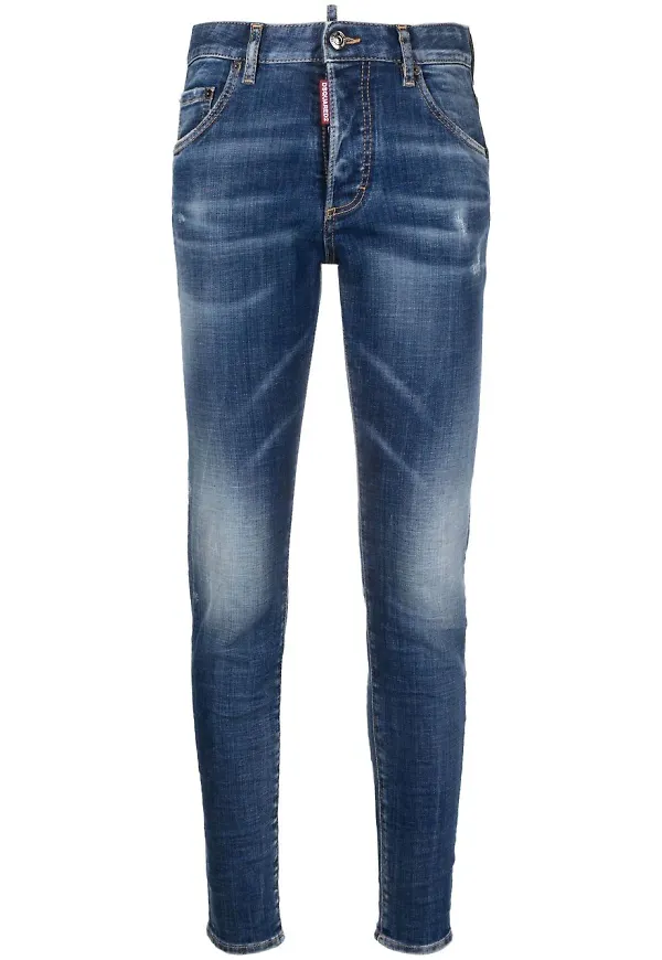 Dsquared2 stentvättade skinny-jeans - Blå