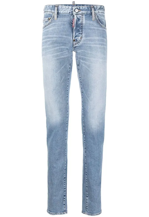 Dsquared2 stentvättade slim fit-jeans - Blå