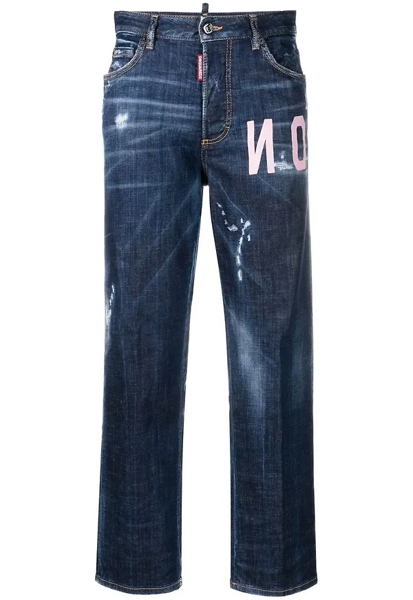Dsquared2 straight-jeans - Blå