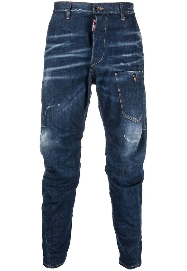 Dsquared2 straight-jeans - Blå
