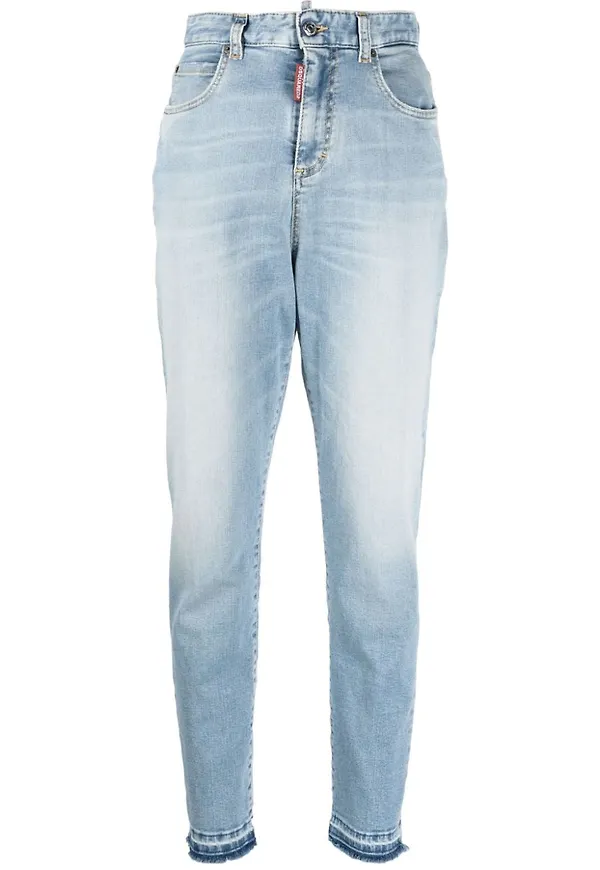 Dsquared2 straight-jeans - Blå