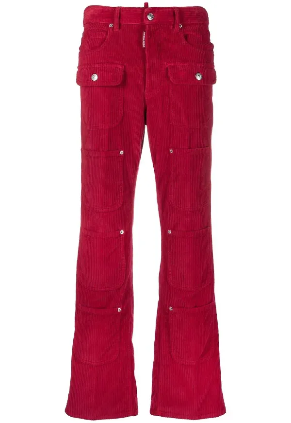 Dsquared2 straight-jeans - Röd