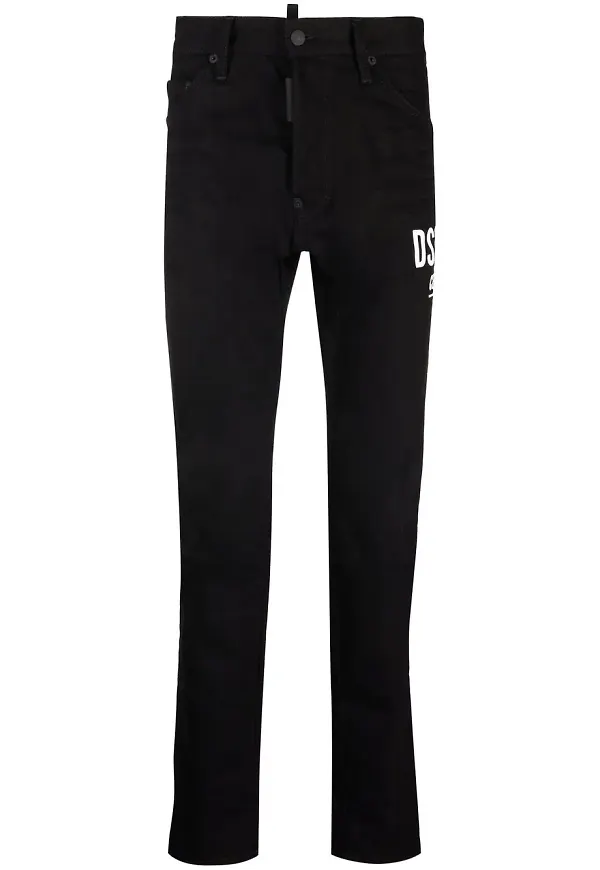 Dsquared2 straight-jeans - Svart