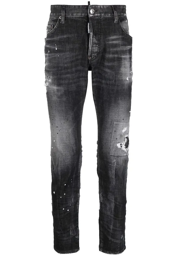 Dsquared2 straight-jeans - Svart
