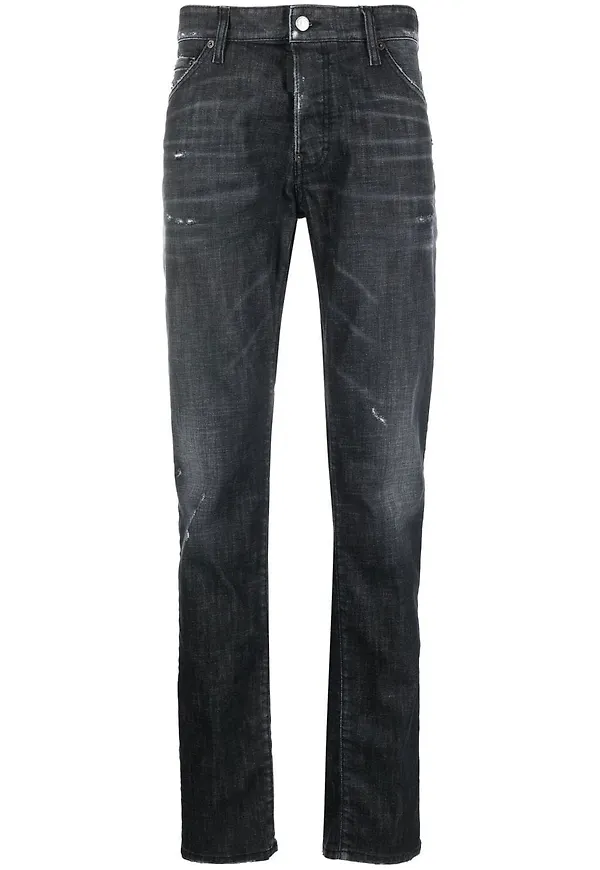 Dsquared2 straight-jeans i stretch - Svart