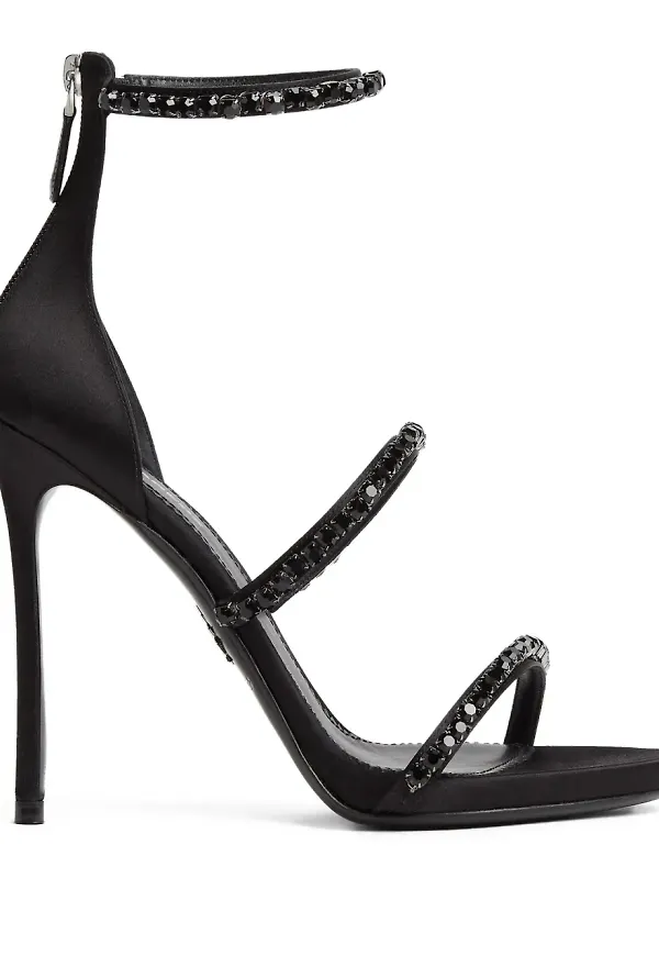 DSQUARED2 Straps sandaler med strass - Svart