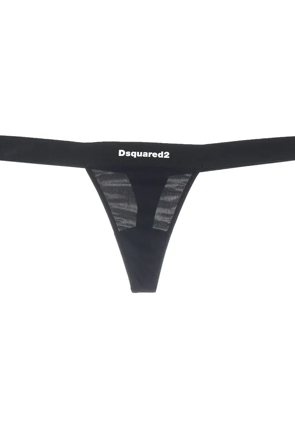 Dsquared2 stringtrosor med logotyp - Svart