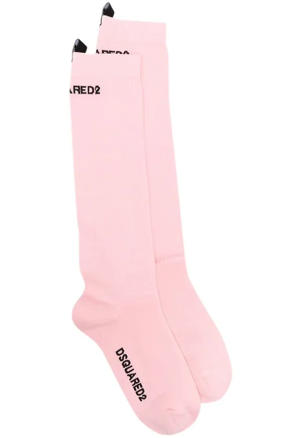 Dsquared2 strumpor med logotyp - Rosa