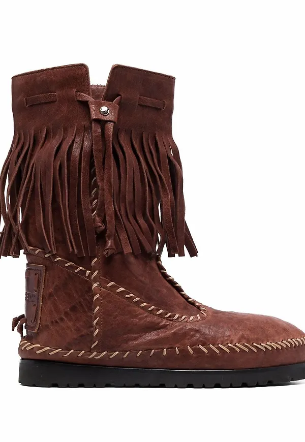 Dsquared2 stövlar med fransar - Brun