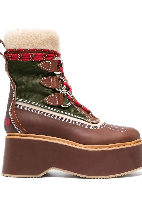 Dsquared2 stövlar med platåsula - Brun