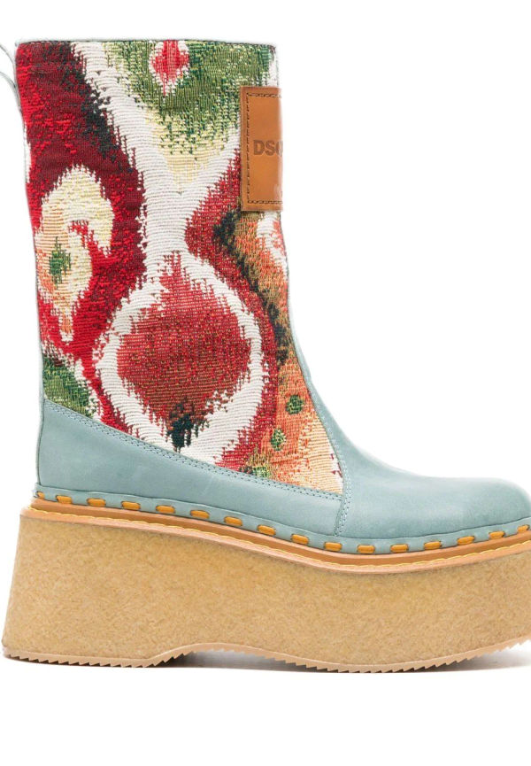 Dsquared2 stövletter i jacquard - Blå