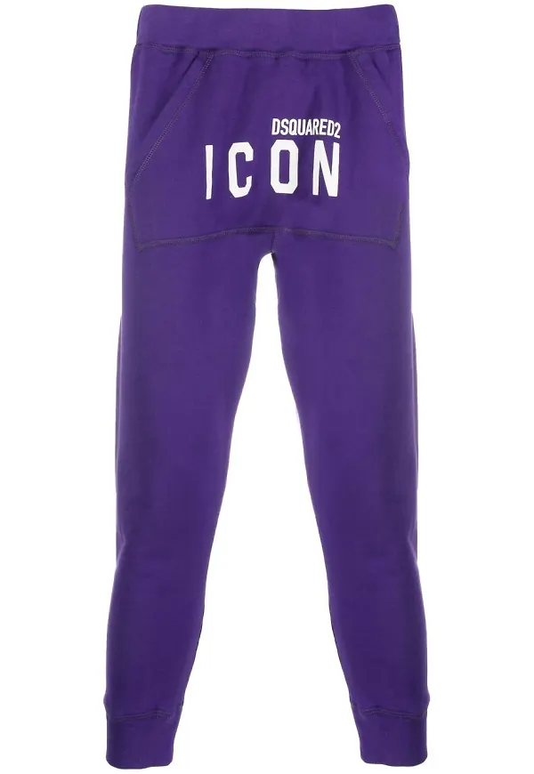 Dsquared2 sweatpants med ikoniskt tryck - Lila