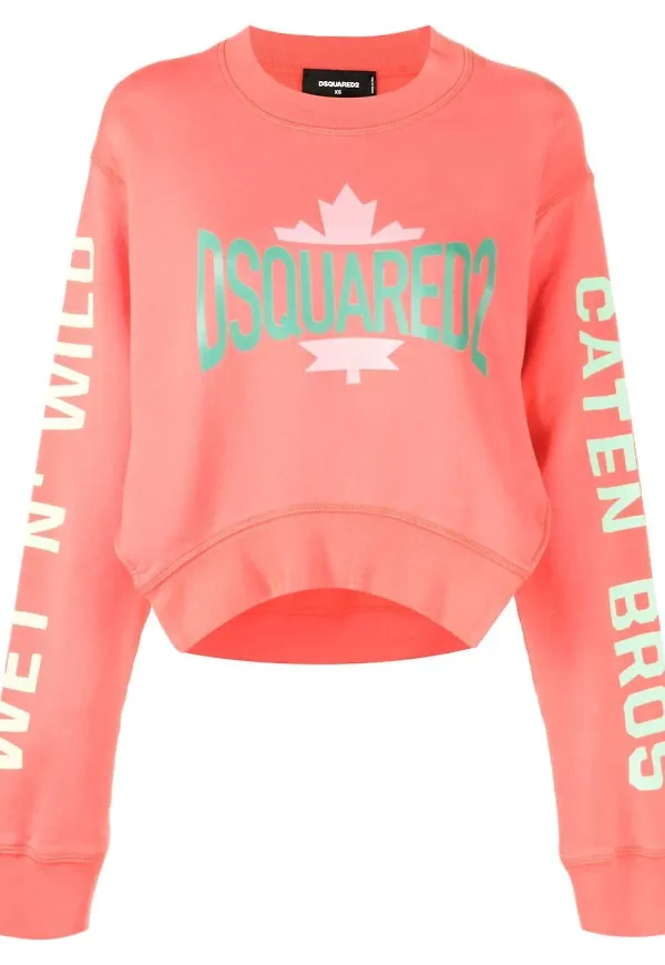 Dsquared2 sweatshirt med logotyp - Rosa
