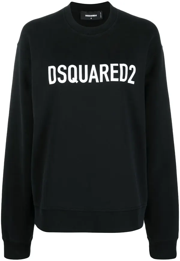 Dsquared2 sweatshirt med logotyp - Svart