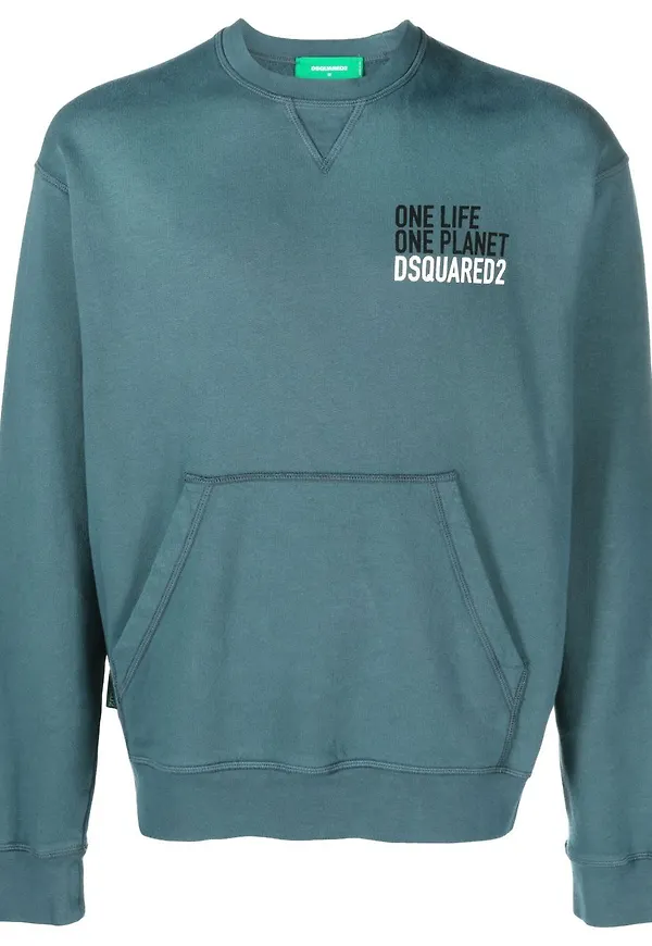 Dsquared2 sweatshirt med slogan - Grön