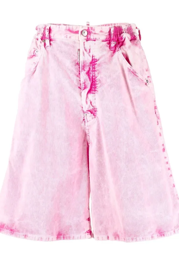 Dsquared2 syratvättade manchestershorts - Rosa