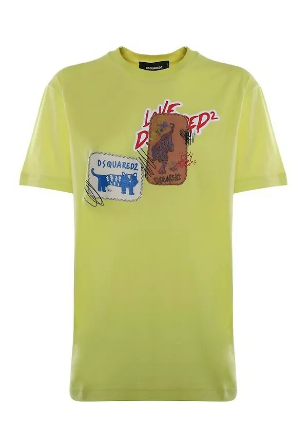 Dsquared2 T-shirt Grön, Dam