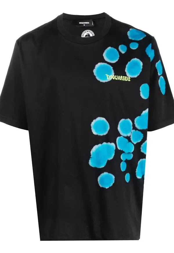 Dsquared2 t-shirt med abstrakt tryck - Svart