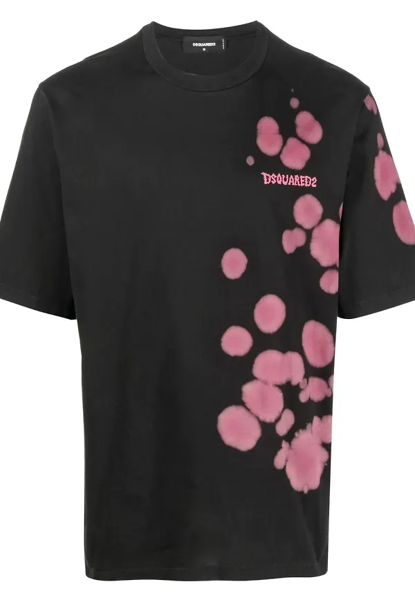 Dsquared2 t-shirt med abstrakt tryck - Svart