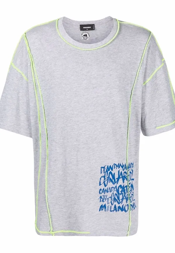 Dsquared2 t-shirt med graffititryck - Grå