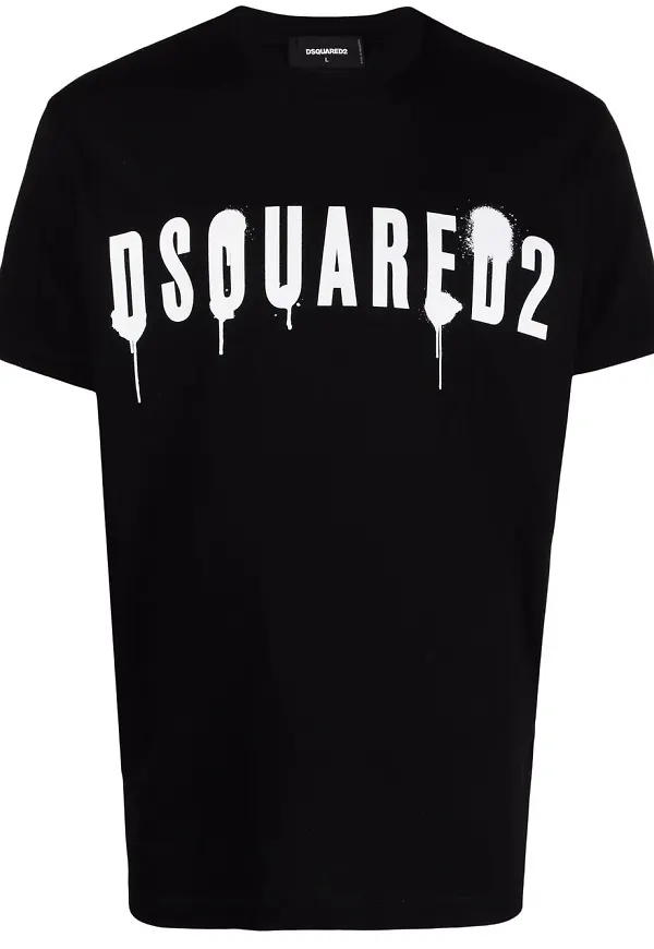 Dsquared2 t-shirt med graffititryck - Svart