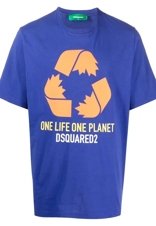 Dsquared2 t-shirt med grafiskt tryck - Blå